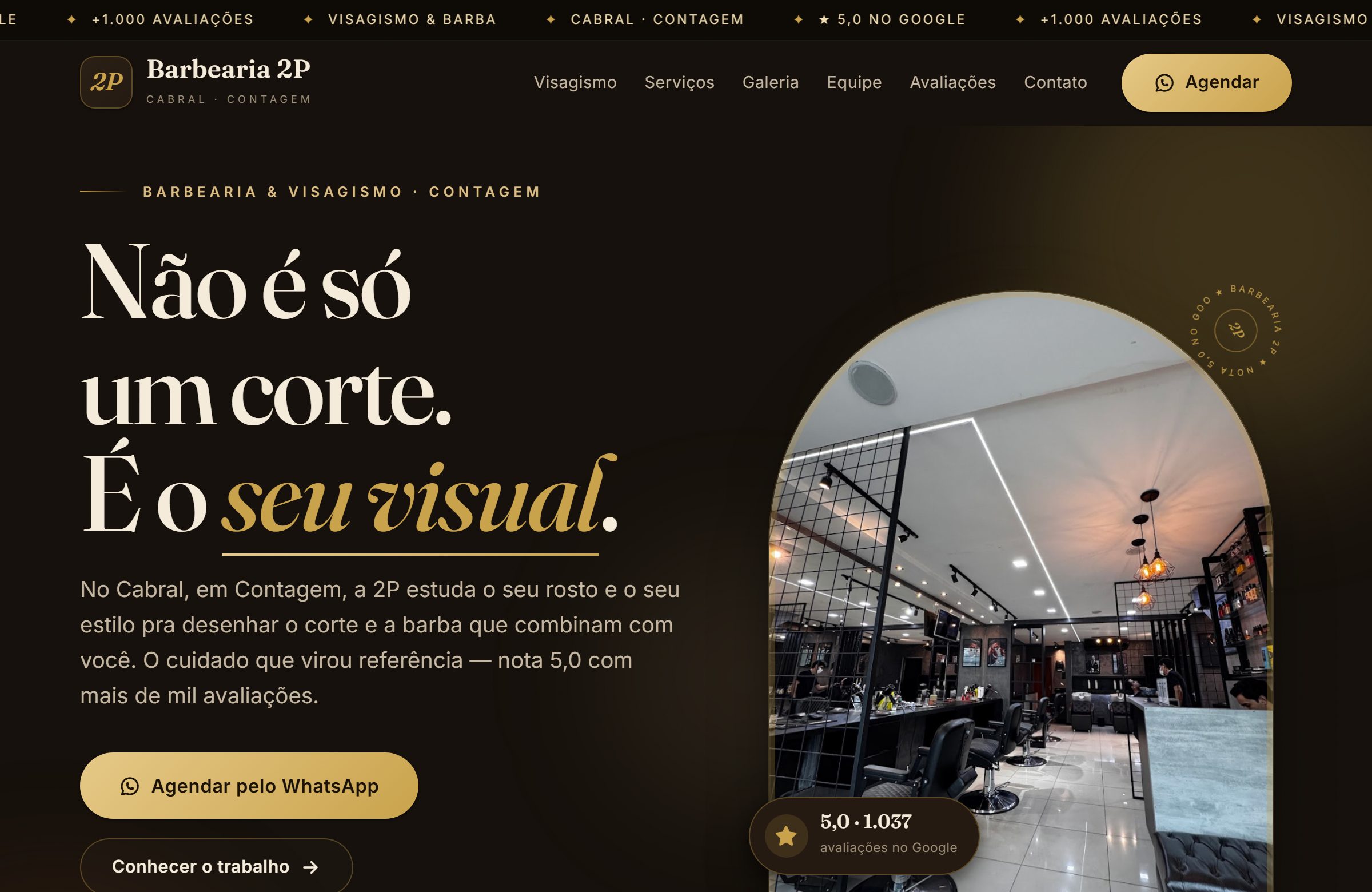 Site da Barbearia 2P